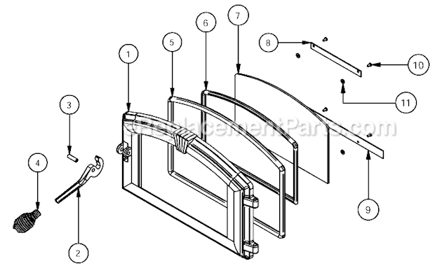 Page C Diagram and Parts List for  US Stove Company Furnace